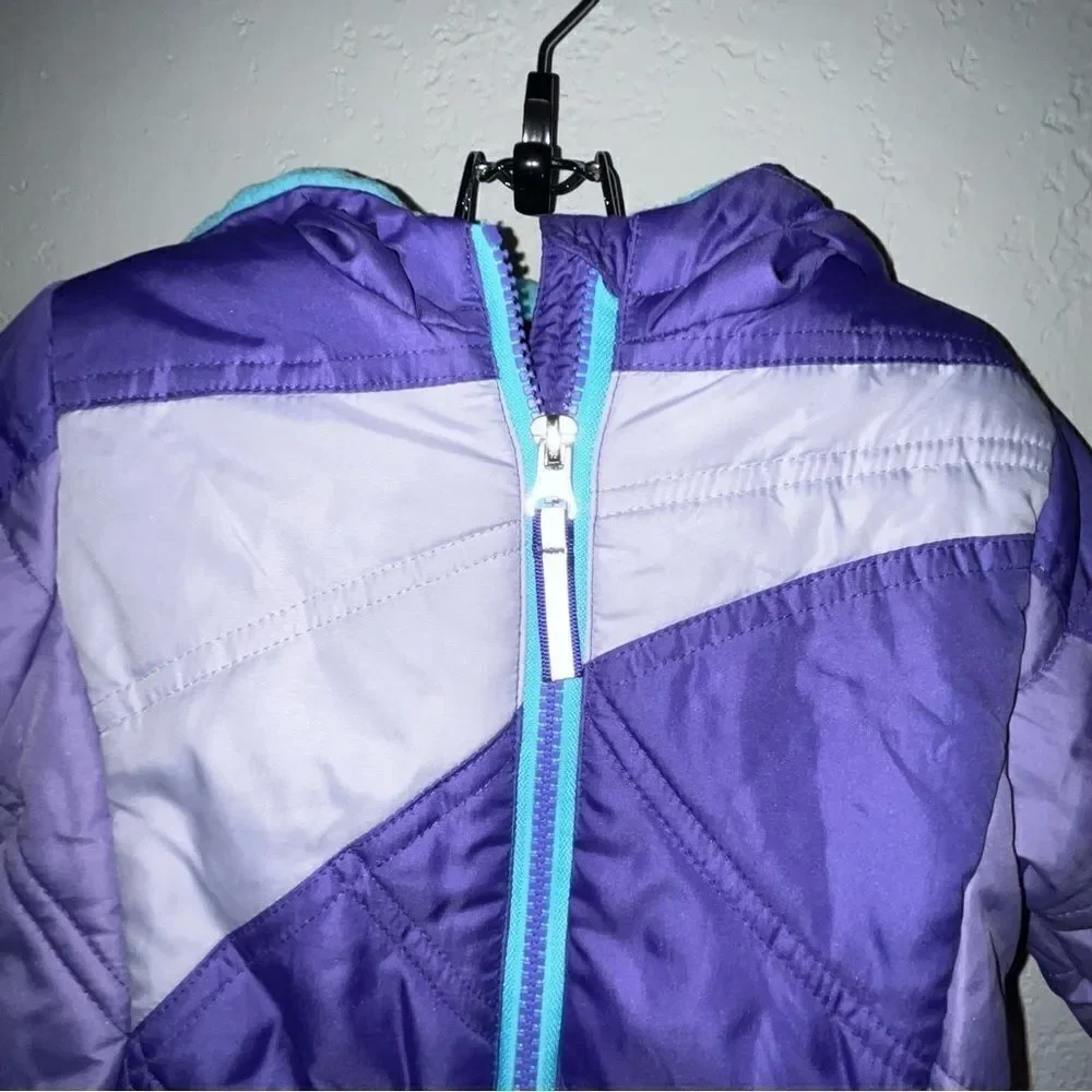 Kid's Pacific Trail Purple Hooded Puffer Jacket